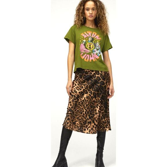 Daydreamer Elton John the One Solo Crewneck Graphic in Olive Green Tee Medium - Picture 3 of 9